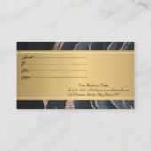 モダン,プロフェッショナルブラック大理石金ゴールド 割引カード (裏面)