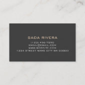 モダン&プロフェッショナルメイクアップアーティスト 名刺 (裏面)