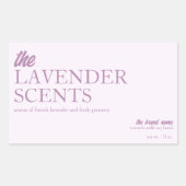 モダン&プロフェッショナルラベンダーキャンドル 長方形シール (正面)