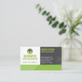 モダン&プロフェッショナルローンソーシャル気にメディアグリーン 名刺 (スタンド正面)