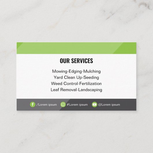 モダン&プロフェッショナルローンソーシャル気にメディアグリーン 名刺 (裏面)
