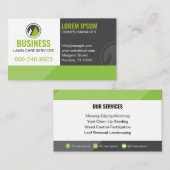 モダン&プロフェッショナルローンソーシャル気にメディアグリーン 名刺 (正面/裏面)