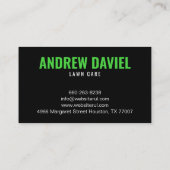 モダン&プロフェッショナルローン気に造園モウイング 名刺 (裏面)