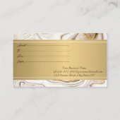 モダン,プロフェッショナル白大理石金ゴールド 割引カード (裏面)