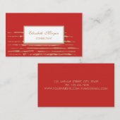 モダン プロフェッショナル おしゃれな ストライプ 名刺 (正面/裏面)