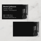 モダン、プロフェッショナル、ウクレレおよびギターの先生 名刺 (正面/裏面)