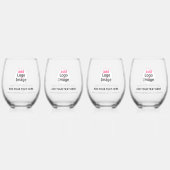 モダン プロフェッショナル カスタマイズ可能 ビジネス シック ステムなしワイングラス (裏面)