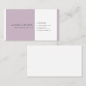 モダン プロフェッショナル クリエイティブ シック プレーン エレガント 名刺 (正面/裏面)