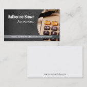 モダン,プロフェッショナル，ダマスク，会計士 名刺 (正面/裏面)