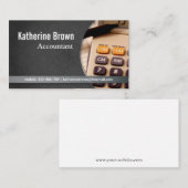 モダン,プロフェッショナル，ダマスク，会計士 名刺 (正面/裏面)