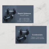 モダン、プロフェッショナル、フィットネス、パーソナルトレーナー 名刺 (正面/裏面)