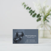 モダン、プロフェッショナル、フィットネス、パーソナルトレーナー 名刺 (スタンド正面)