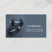 モダン、プロフェッショナル、フィットネス、パーソナルトレーナー 名刺 (裏面)