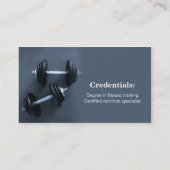 モダン、プロフェッショナル、フィットネス、パーソナルトレーナー 名刺 (裏面)