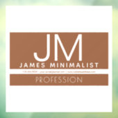 モダン プロフェッショナル ミニマル デザイン | ブラウン & ホワイト ウィンドウサイン (シート3)