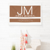 モダン プロフェッショナル ミニマル デザイン | ブラウン & ホワイト 横断幕 (インサイチュ)