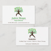 モダン、プロフェッショナル、ヨガの健康インストラクター 名刺 (正面/裏面)