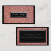 モダン プロフェッショナル レッド マーブル ストーン フレーム 名刺 (正面/裏面)