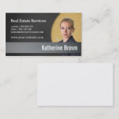 モダン、プロフェッショナル、不動産サービス、写真 名刺 (正面/裏面)