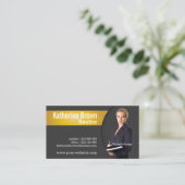 モダン、プロフェッショナル、不動産仲介業者、不動産、写真 名刺 (スタンド正面)