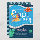 モダン プールパーティー ブライダルシャワー 大人 招待状 (正面/裏面)