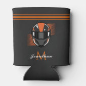 モダン ヘルメット レース モトクロス カスタム ネーム ブラック 缶クーラー (裏面)