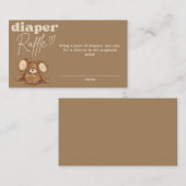 モダン ベアリー ウェイト ベイビー シャワー おむつラッフル エンクロージャーカード (正面/裏面)