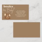 モダン ベアリ ウェイト ベイビー シャワー 本のリクエスト エンクロージャーカード (正面/裏面)