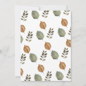 モダン ベア ウッドランド ワイルド ワン 1歳 誕生日 招待状 (裏面)