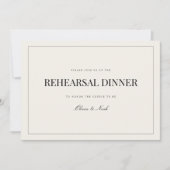 モダン&ベイエレガントゲリハーサルディナーカード サンキューカード (正面)