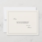 モダン&ベイエレガントジのブライドメイド提案カード セーブザデート (裏面)