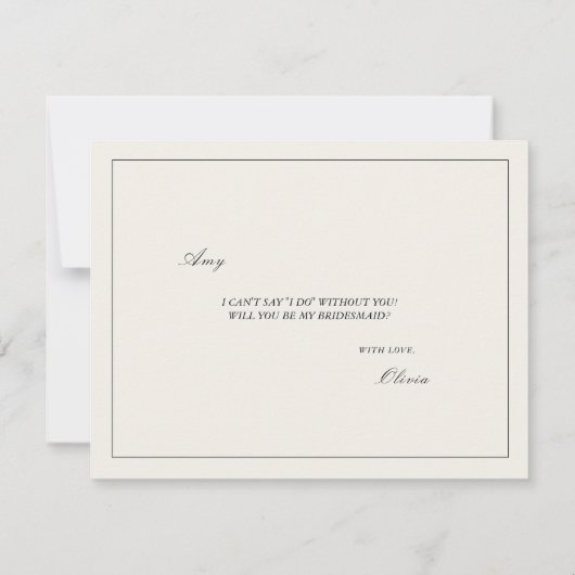 モダン&ベイエレガントジのブライドメイド提案カード セーブザデート (裏面)
