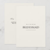 モダン&ベイエレガントジのブライドメイド提案カード セーブザデート (正面/裏面)