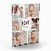 モダン ベイビー フォト コラージュ ラブ フォト ブロック (左)