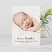 モダン ベイビー 3 フォト バース 案内状 (スタンド正面)