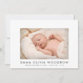 モダン ベイビー 4 フォト コラージュ 誕生 案内状 (正面)
