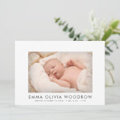 モダン ベイビー 4 フォト コラージュ 誕生 案内状 (スタンド正面)