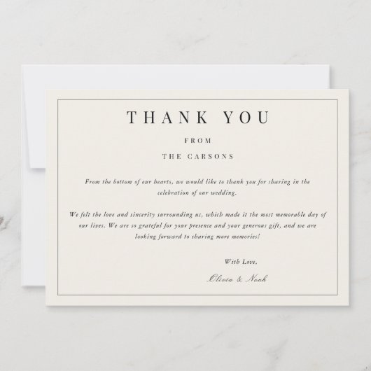 モダン&ベエエレガントジサンキューカード サンキューカード (正面)