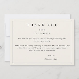 モダン&ベエエレガントジサンキューカード サンキューカード