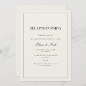 モダン&ベエレガントイジ披露宴招待状カード 招待状 (正面/裏面)