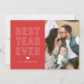 モダン ベストイヤーエバー | ホリデー フォト カード (正面)