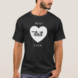 モダン ベストダッドエバー ハート ブラック Tシャツ