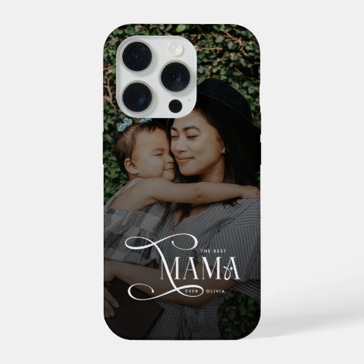 モダン・ベストママエバー・フォト・マザーズデイギフト iPhoneケース (裏面)