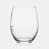 モダン ベストマン カスタム名 タキシード ステムなしワイングラス (左)