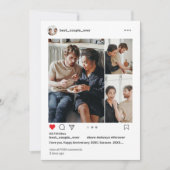 モダン ベスト カップル エバー インスタグラム フォト コラージュ シーズンカード (正面)