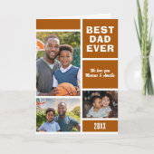 モダン ベスト ダッド エバー 3 フォト コラージュ 父の日  シーズンカード (正面)