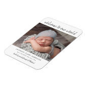 モダン ベビー フォト 出生発表 マグネット (左側)