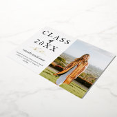 モダン ベーシック フォト フォイル カレッジ 箔招待状 (回転した状態)