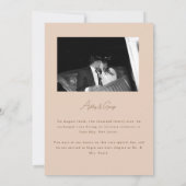 モダン ベージュ ウェディング 挙式後 フォト エルオープメント 案内状 (裏面)