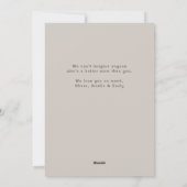 モダン ベージュ ママ キッズ フォト マザーズデー シーズンカード (裏面)